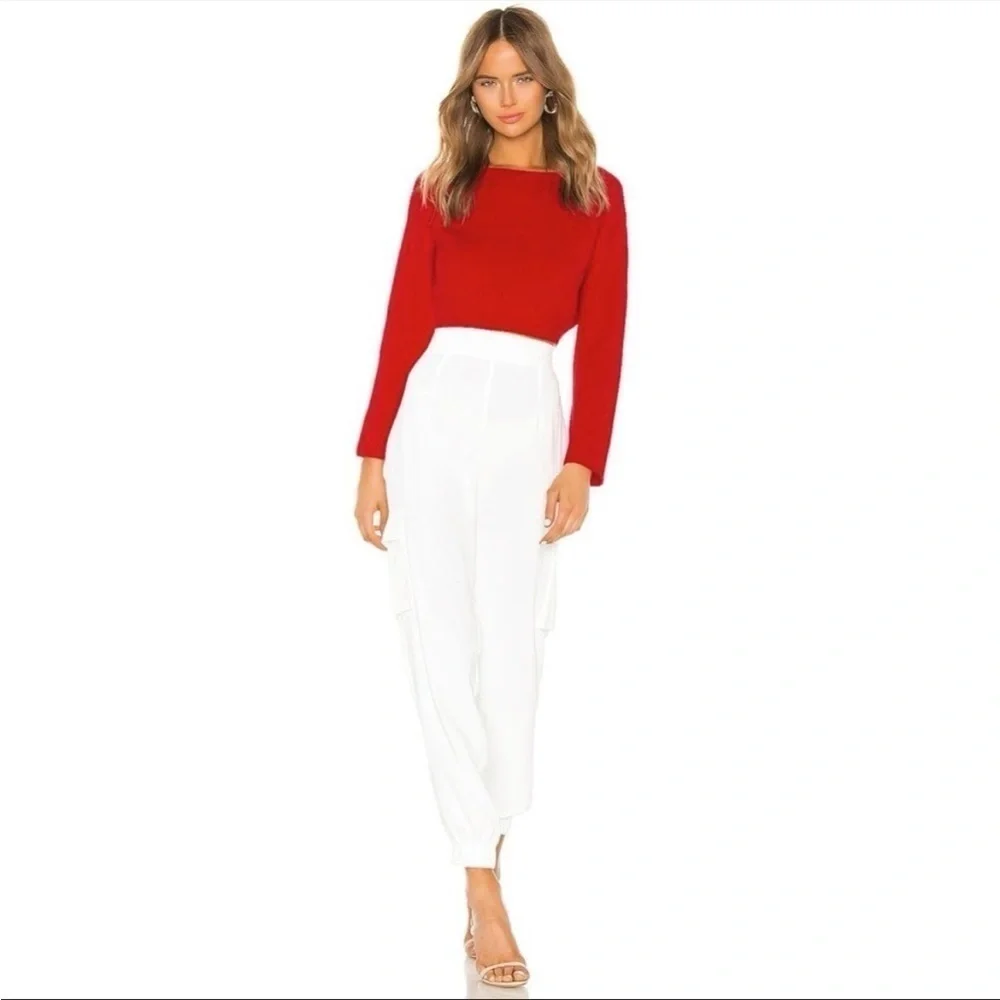 Superdown Geraldine Ribbed Cropped Sweater‎ in Red Size Extra Small
